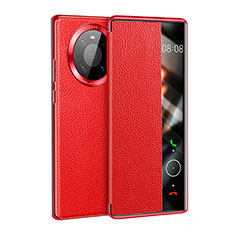 Coque Portefeuille Livre Cuir Etui Clapet F01 pour Huawei Mate 40E 4G Rouge