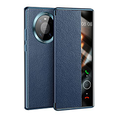 Coque Portefeuille Livre Cuir Etui Clapet F01 pour Huawei Mate 40E 5G Bleu
