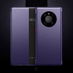 Coque Portefeuille Livre Cuir Etui Clapet F04 pour Huawei Mate 40E Pro 4G Violet