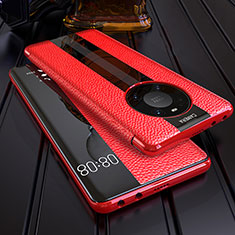 Coque Portefeuille Livre Cuir Etui Clapet F05 pour Huawei Mate 40 Pro Rouge