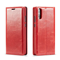 Coque Portefeuille Livre Cuir Etui Clapet G01 pour Huawei P20 Rouge