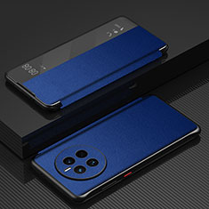 Coque Portefeuille Livre Cuir Etui Clapet GS1 pour Huawei Mate 50 Bleu