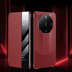Coque Portefeuille Livre Cuir Etui Clapet GS2 pour Huawei Mate 60 RS Ultimate Rouge