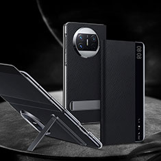 Coque Portefeuille Livre Cuir Etui Clapet GS2 pour Huawei Mate X3 Noir