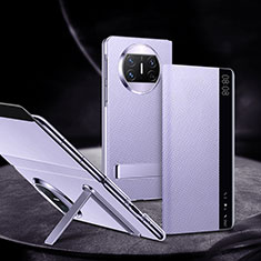 Coque Portefeuille Livre Cuir Etui Clapet GS2 pour Huawei Mate X3 Violet