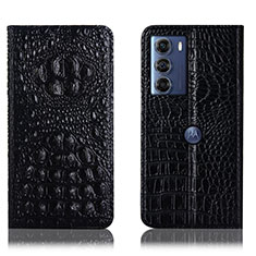 Coque Portefeuille Livre Cuir Etui Clapet H01P pour Motorola Moto Edge S30 5G Noir