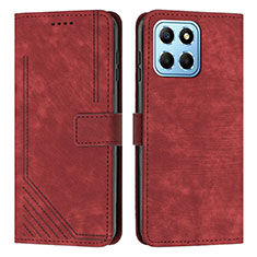 Coque Portefeuille Livre Cuir Etui Clapet H01X pour Huawei Honor X6 5G Rouge