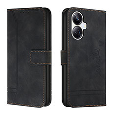 Coque Portefeuille Livre Cuir Etui Clapet H01X pour Realme 10 Pro+ Plus 5G Noir