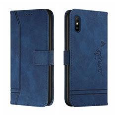 Coque Portefeuille Livre Cuir Etui Clapet H01X pour Xiaomi Redmi 9AT Bleu