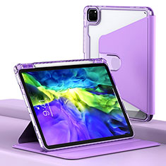 Coque Portefeuille Livre Cuir Etui Clapet H02 pour Apple iPad Pro 11 (2020) Violet