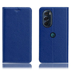 Coque Portefeuille Livre Cuir Etui Clapet H02P pour Motorola Moto Edge 30 Pro 5G Bleu