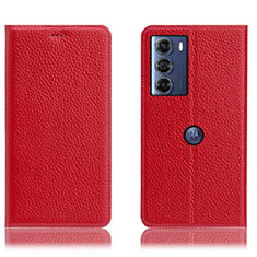 Coque Portefeuille Livre Cuir Etui Clapet H02P pour Motorola Moto Edge S30 5G Rouge