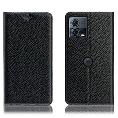 Coque Portefeuille Livre Cuir Etui Clapet H02P pour Motorola Moto Edge S30 Pro 5G Noir