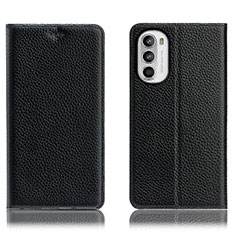Coque Portefeuille Livre Cuir Etui Clapet H02P pour Motorola MOTO G52 Noir