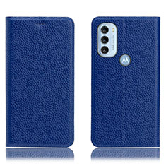 Coque Portefeuille Livre Cuir Etui Clapet H02P pour Motorola Moto G71 5G Bleu