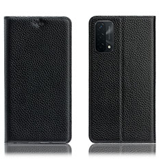 Coque Portefeuille Livre Cuir Etui Clapet H02P pour OnePlus Nord N200 5G Noir