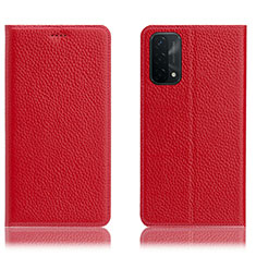 Coque Portefeuille Livre Cuir Etui Clapet H02P pour OnePlus Nord N200 5G Rouge