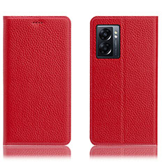 Coque Portefeuille Livre Cuir Etui Clapet H02P pour OnePlus Nord N300 5G Rouge