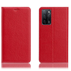 Coque Portefeuille Livre Cuir Etui Clapet H02P pour Oppo A53s 5G Rouge