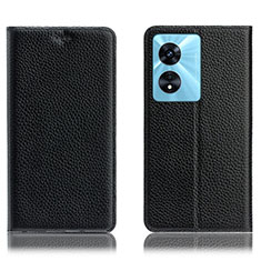 Coque Portefeuille Livre Cuir Etui Clapet H02P pour Oppo A58 5G Noir