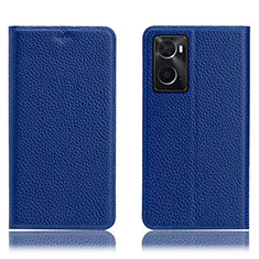 Coque Portefeuille Livre Cuir Etui Clapet H02P pour Oppo A76 Bleu