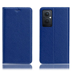 Coque Portefeuille Livre Cuir Etui Clapet H02P pour Oppo F21s Pro 5G Bleu