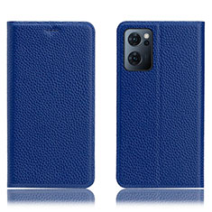 Coque Portefeuille Livre Cuir Etui Clapet H02P pour Oppo Reno7 5G Bleu