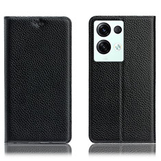 Coque Portefeuille Livre Cuir Etui Clapet H02P pour Oppo Reno8 Pro+ Plus 5G Noir