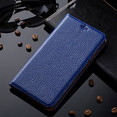 Coque Portefeuille Livre Cuir Etui Clapet H02P pour Samsung Galaxy Xcover 4 SM-G390F Bleu