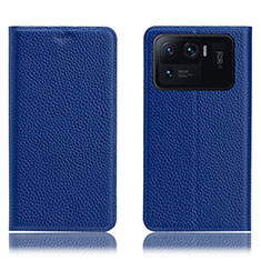 Coque Portefeuille Livre Cuir Etui Clapet H02P pour Xiaomi Mi 11 Ultra 5G Bleu