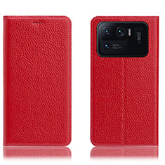 Coque Portefeuille Livre Cuir Etui Clapet H02P pour Xiaomi Mi 11 Ultra 5G Rouge
