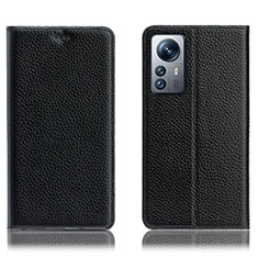 Coque Portefeuille Livre Cuir Etui Clapet H02P pour Xiaomi Mi 12 Lite 5G Noir