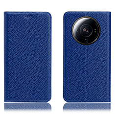 Coque Portefeuille Livre Cuir Etui Clapet H02P pour Xiaomi Mi 12 Ultra 5G Bleu