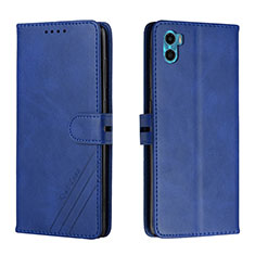Coque Portefeuille Livre Cuir Etui Clapet H02X pour Motorola Moto E22S Bleu