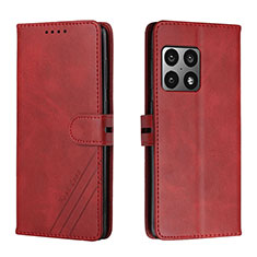Coque Portefeuille Livre Cuir Etui Clapet H02X pour OnePlus 10 Pro 5G Rouge