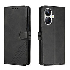 Coque Portefeuille Livre Cuir Etui Clapet H02X pour Realme 10 Pro+ Plus 5G Noir