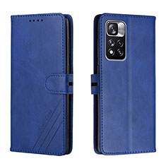 Coque Portefeuille Livre Cuir Etui Clapet H02X pour Xiaomi Mi 11i 5G (2022) Bleu