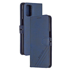 Coque Portefeuille Livre Cuir Etui Clapet H02X pour Xiaomi Poco M3 Bleu