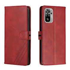 Coque Portefeuille Livre Cuir Etui Clapet H02X pour Xiaomi Poco M5S Rouge