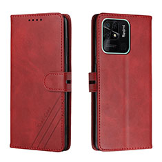 Coque Portefeuille Livre Cuir Etui Clapet H02X pour Xiaomi Redmi 10 Power Rouge