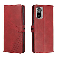 Coque Portefeuille Livre Cuir Etui Clapet H02X pour Xiaomi Redmi Note 10S 4G Rouge