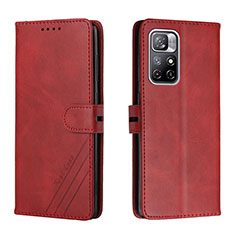 Coque Portefeuille Livre Cuir Etui Clapet H02X pour Xiaomi Redmi Note 11S 5G Rouge