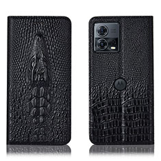 Coque Portefeuille Livre Cuir Etui Clapet H03P pour Motorola Moto Edge 30 Fusion 5G Noir