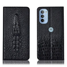 Coque Portefeuille Livre Cuir Etui Clapet H03P pour Motorola Moto G31 Noir