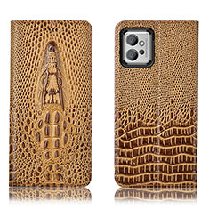Coque Portefeuille Livre Cuir Etui Clapet H03P pour Motorola Moto G32 Marron
