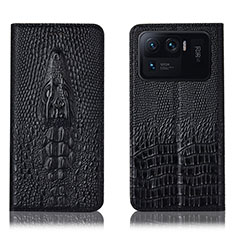 Coque Portefeuille Livre Cuir Etui Clapet H03P pour Xiaomi Mi 11 Ultra 5G Noir