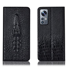 Coque Portefeuille Livre Cuir Etui Clapet H03P pour Xiaomi Mi 12 Pro 5G Noir