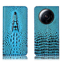 Coque Portefeuille Livre Cuir Etui Clapet H03P pour Xiaomi Mi 12 Ultra 5G Bleu Ciel