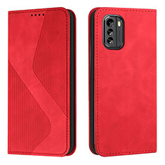 Coque Portefeuille Livre Cuir Etui Clapet H03X pour Nokia G60 5G Rouge