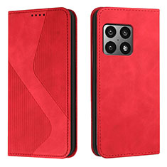 Coque Portefeuille Livre Cuir Etui Clapet H03X pour OnePlus 10 Pro 5G Rouge